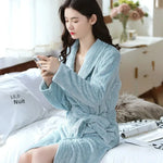 peignoir de bain femme bleu - Vignette | Ma boutique