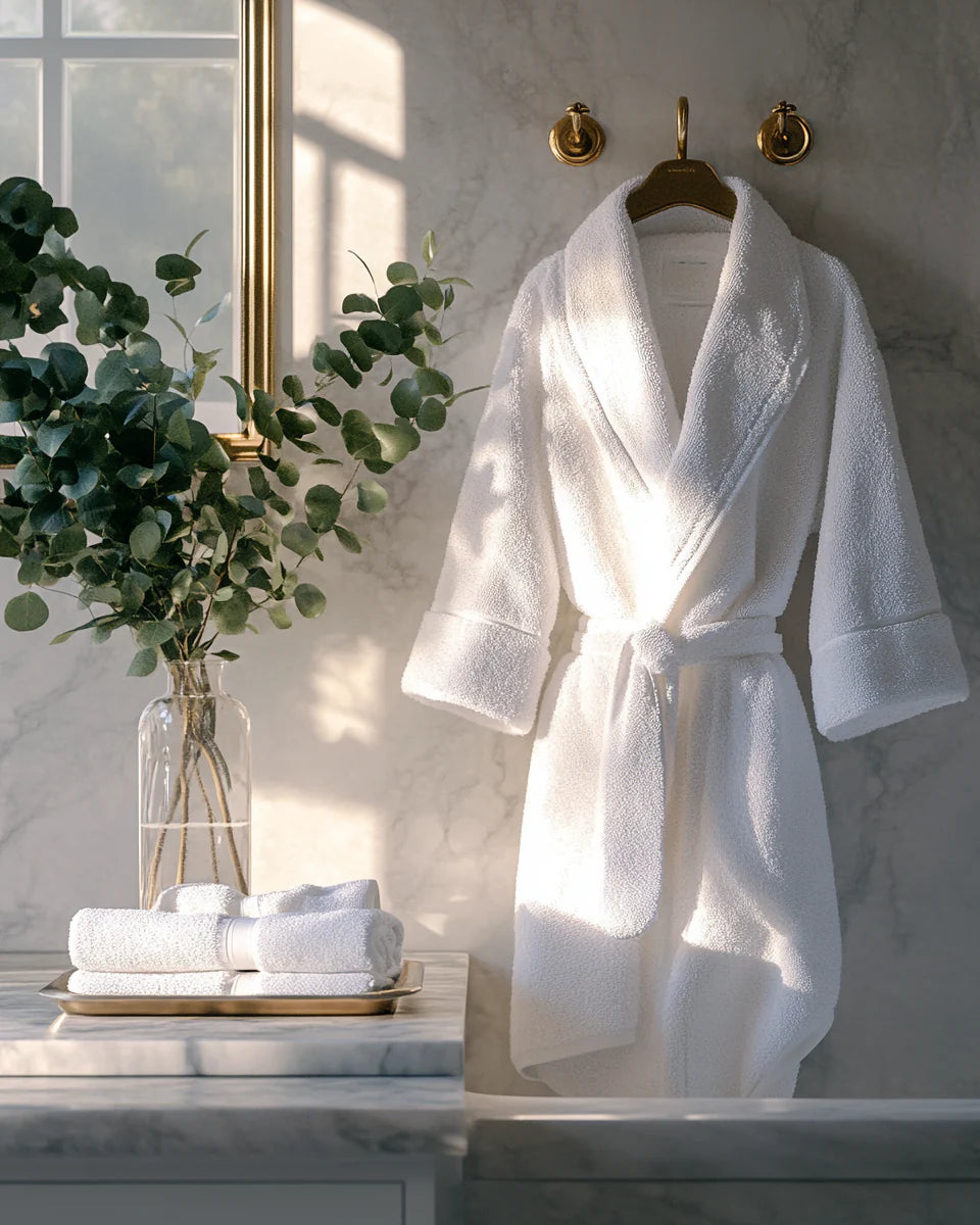 Peignoir de bain blanc