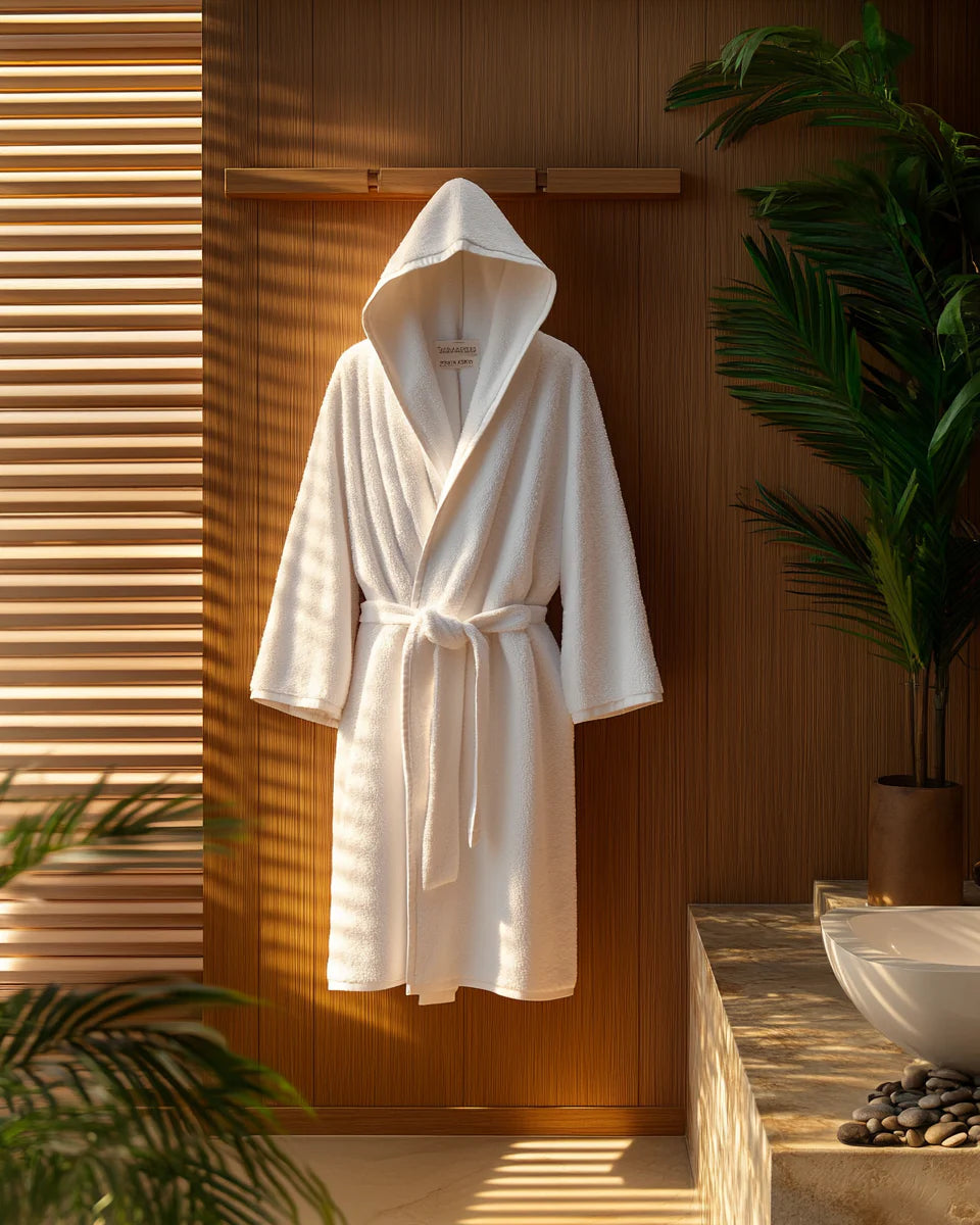 Peignoir de bain avec capuche