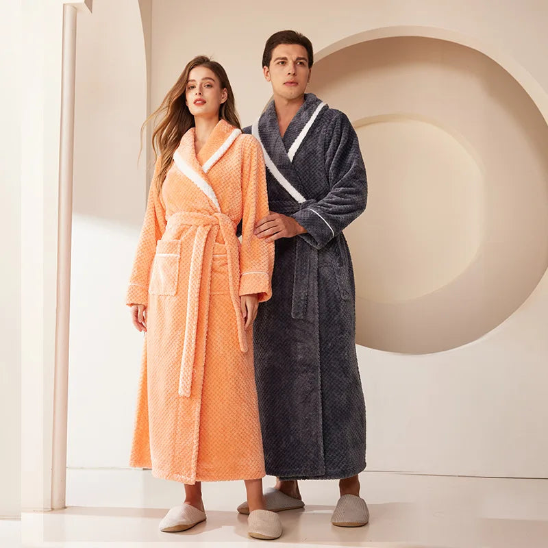 peignoir de bain femme orange