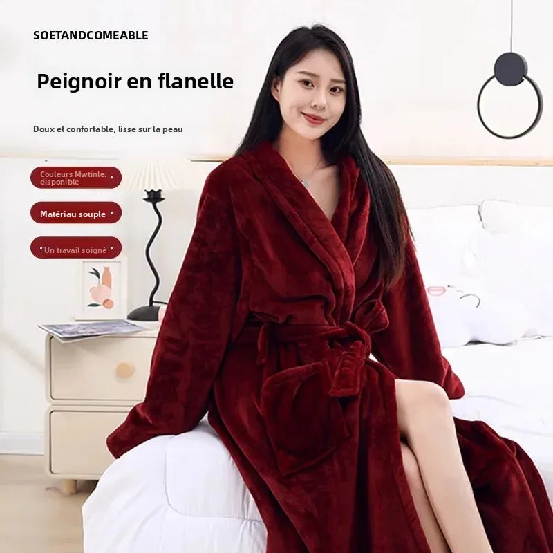 peignoir de bain bordeaux