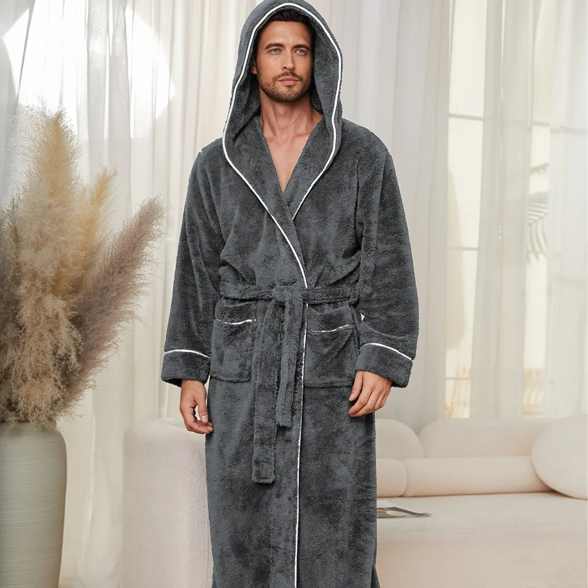 peignoir de bain homme long