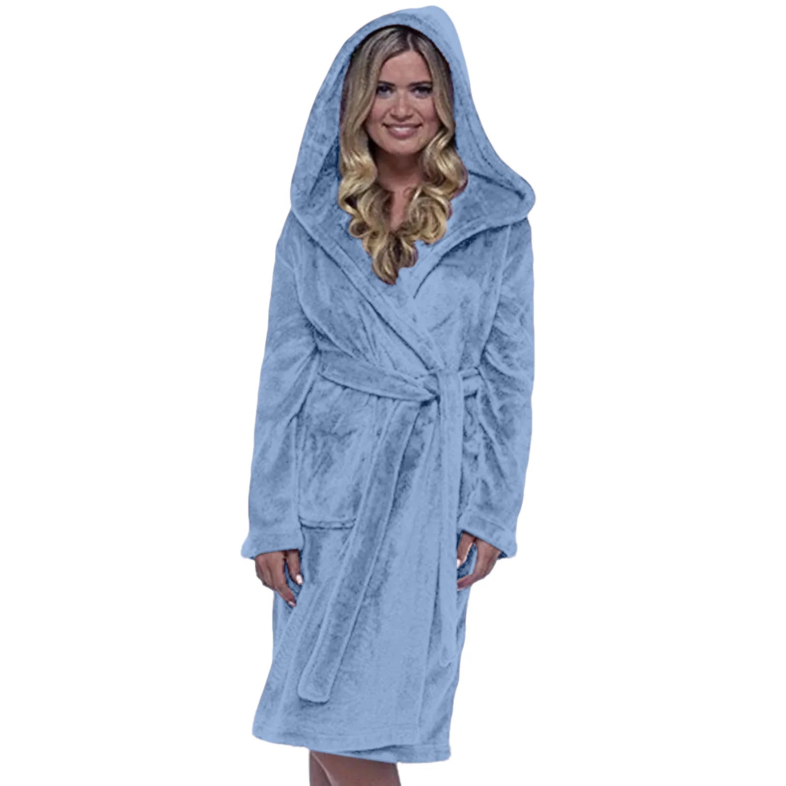 peignoir de bain femme moelleux avec capuche