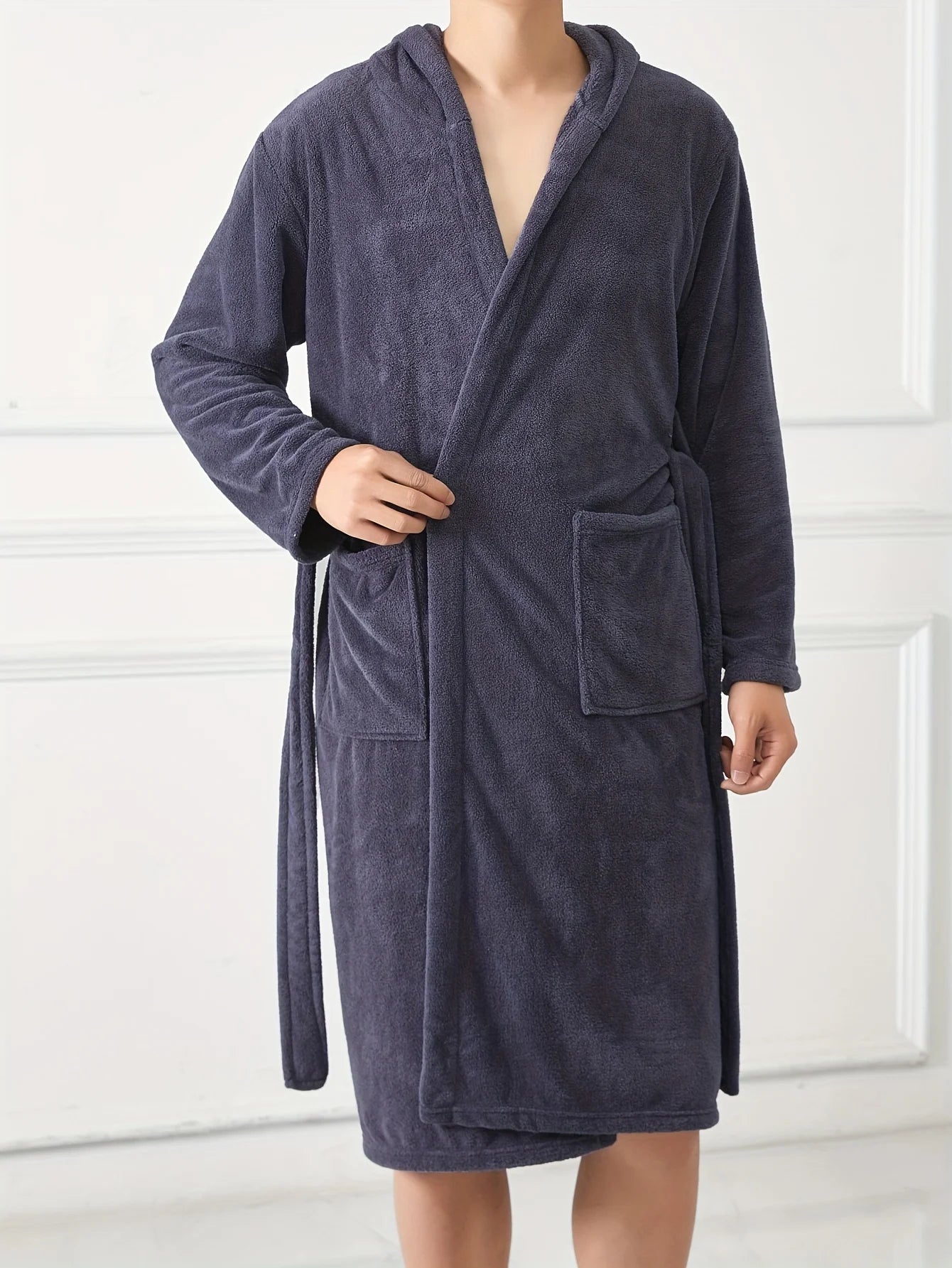 peignoir de bain bleu