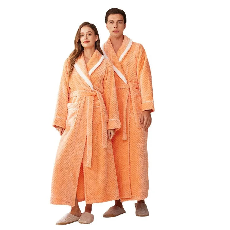 peignoir de bain femme orange