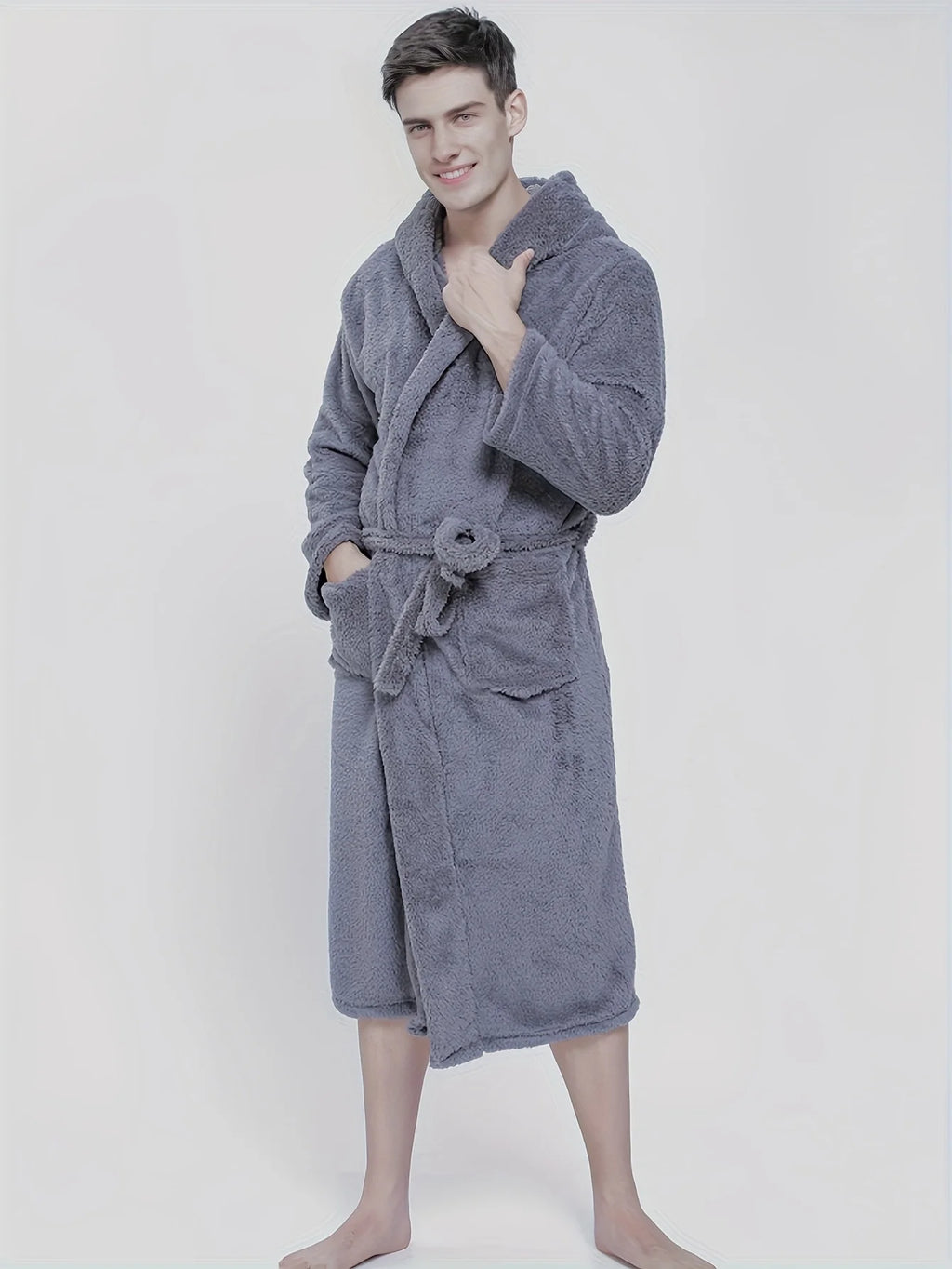 peignoir de bain bleu