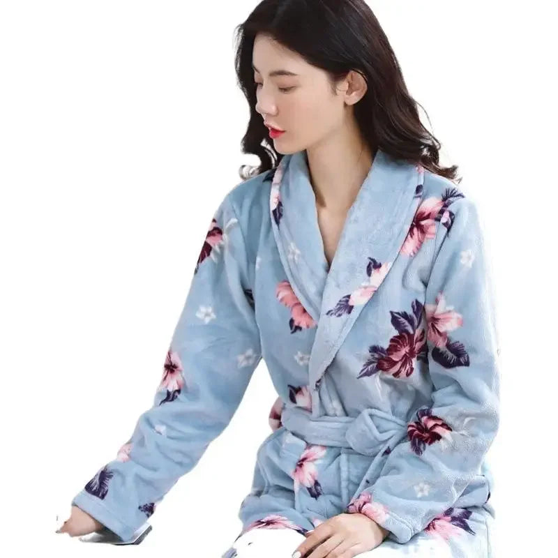 peignoir de bain femme bleu