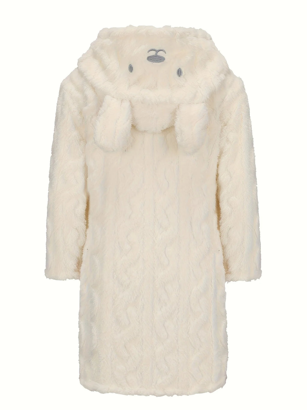 peignoir de bain adolescent 14 ans blanc de dos