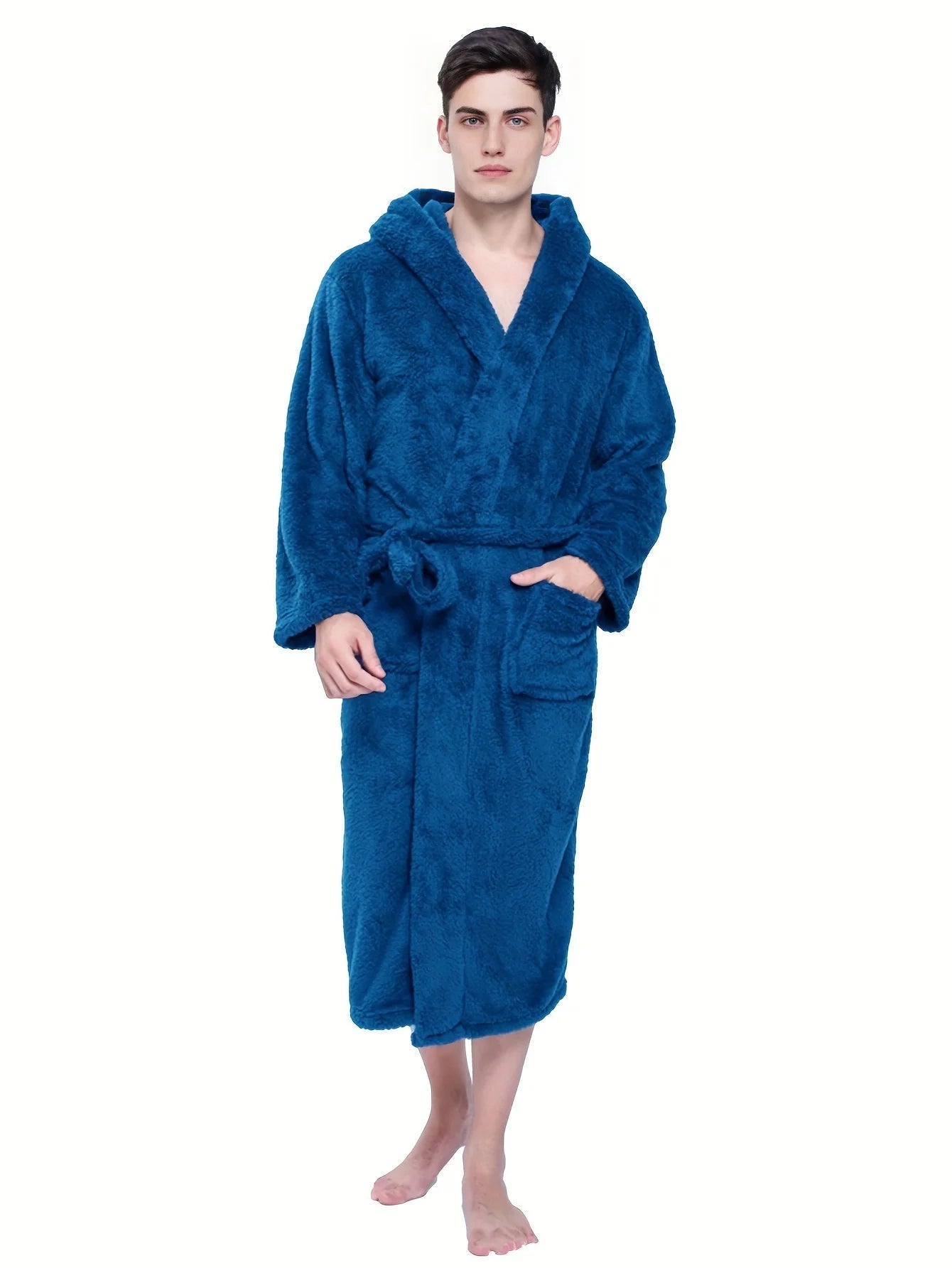 peignoir de bain bleu