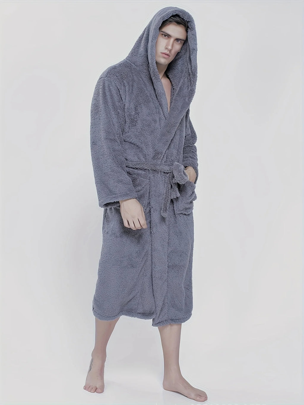 peignoir de bain bleu