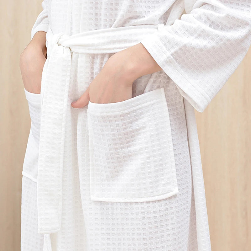 peignoir de bain homme nid d'abeille
