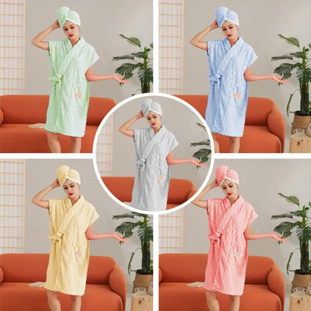 ensemble peignoir de bain femme