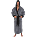 peignoir de bain homme grande taille gris