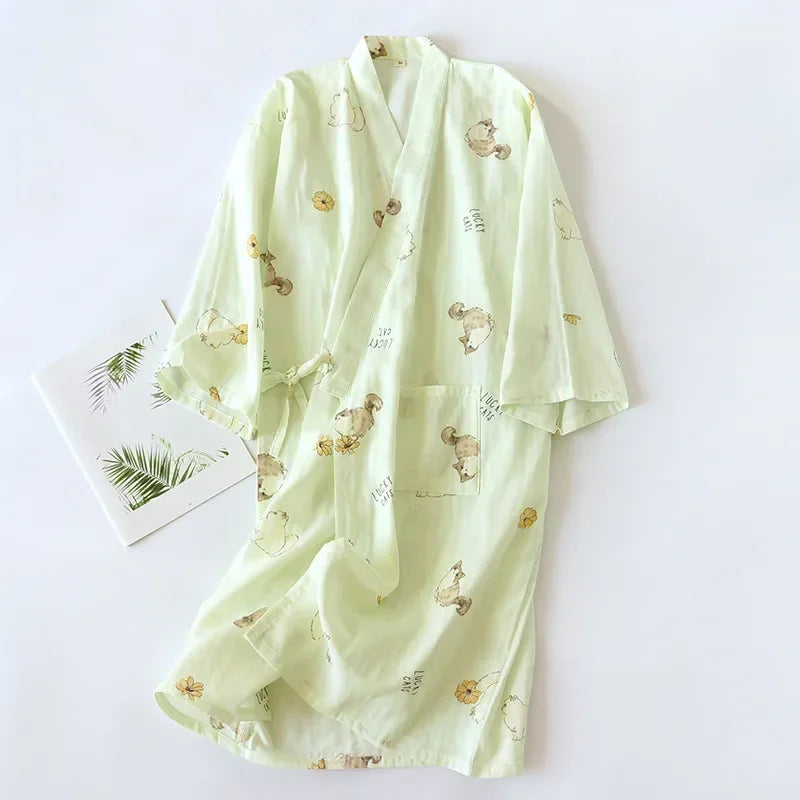peignoir de bain gaze de coton