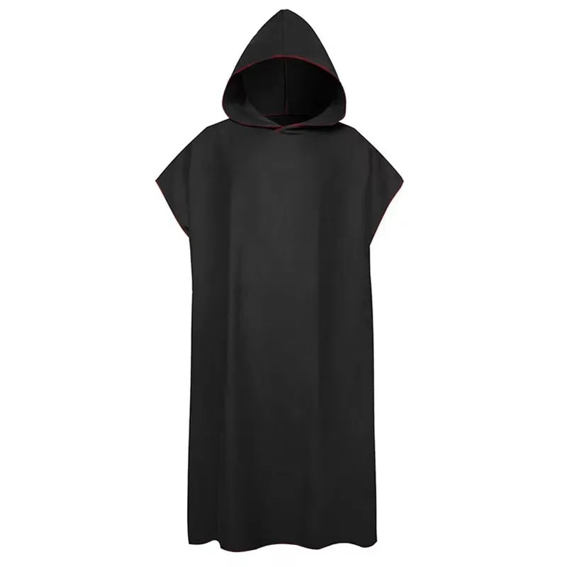 cape peignoir de bain noir