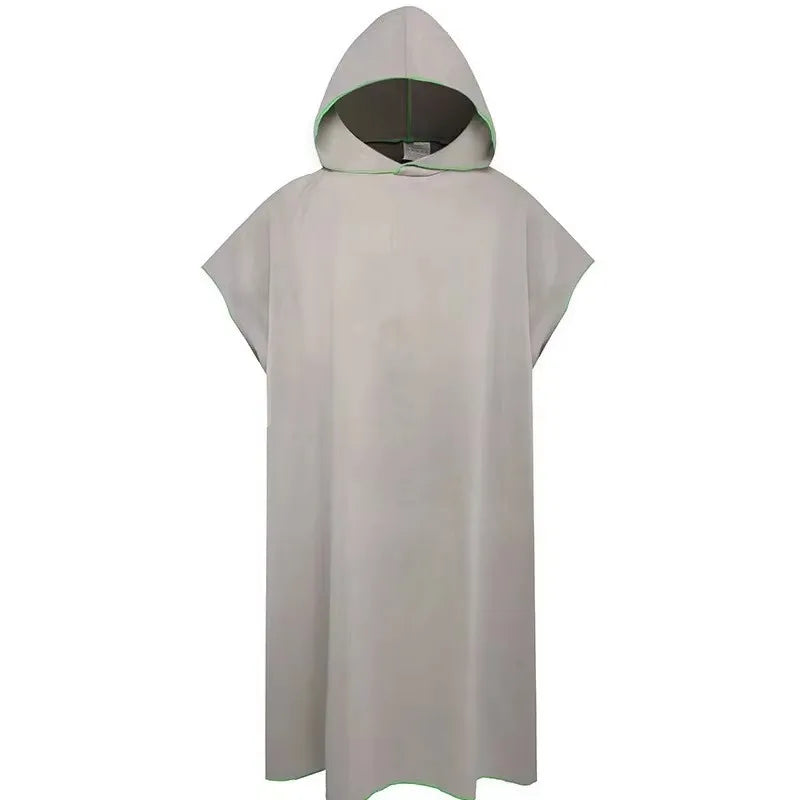 cape peignoir de bain gris