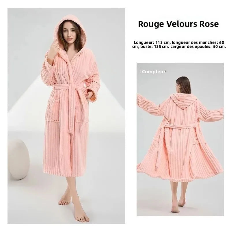 coffret peignoir de bain femme rose