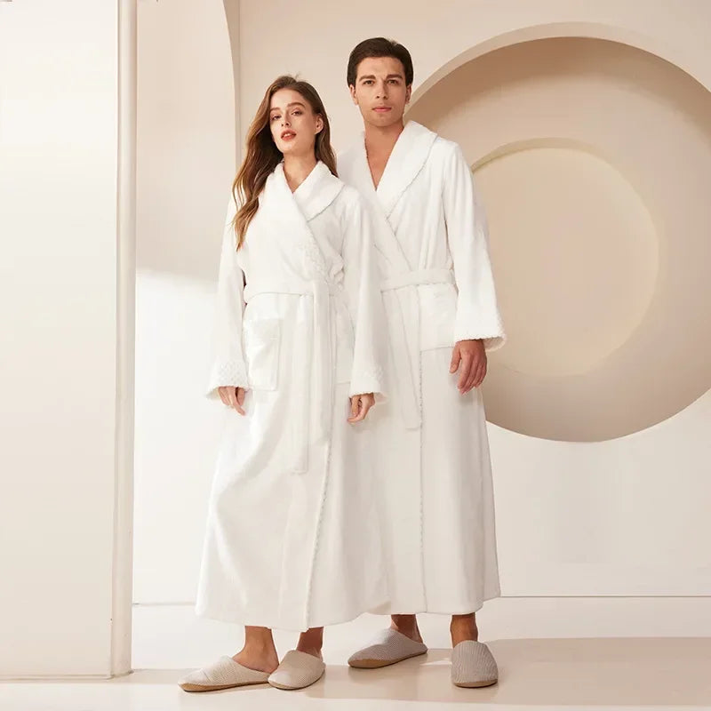 duo peignoir de bain blanc