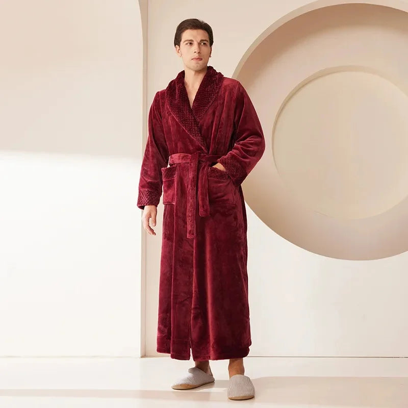 duo peignoir de bain rouge homme