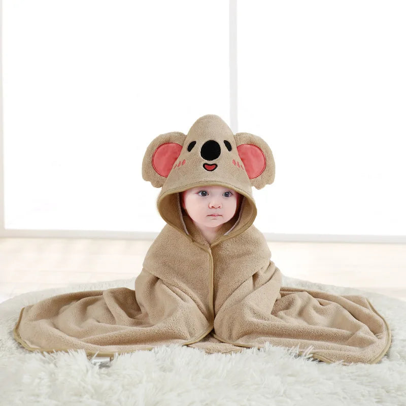 peignoir cape de bain bébé koala marron