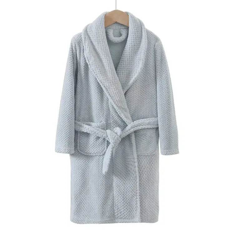 peignoir de bain 12 ans gris clair