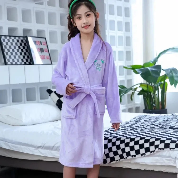 peignoir de bain 12 ans violet