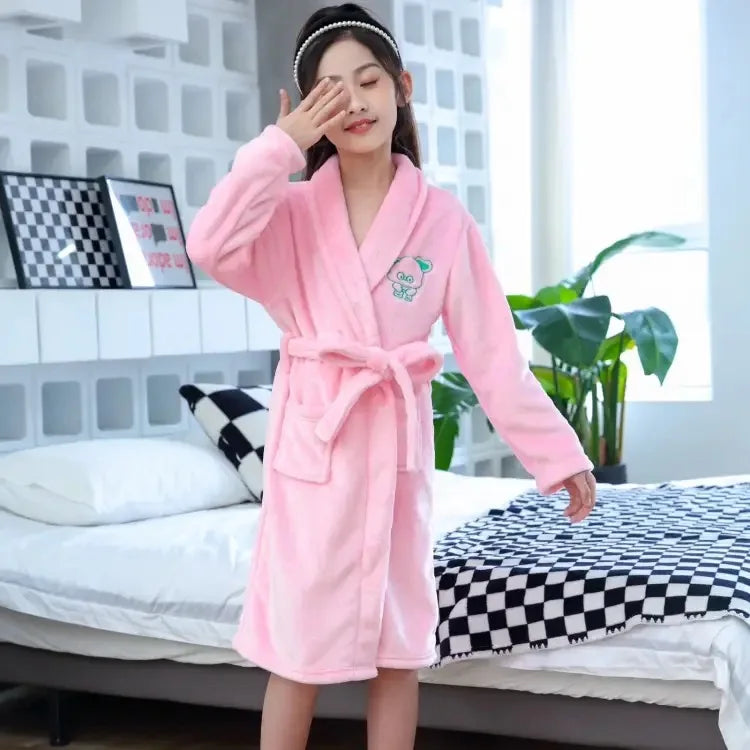 peignoir de bain 12 ans rose