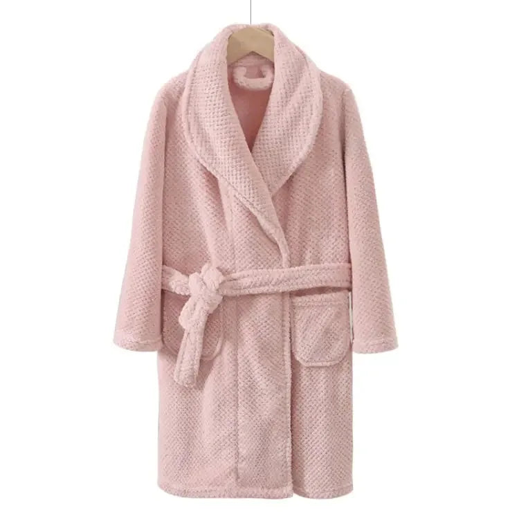 peignoir de bain 12 ans rose poudré