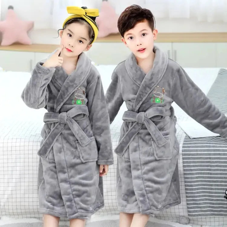 peignoir de bain 12 ans gris