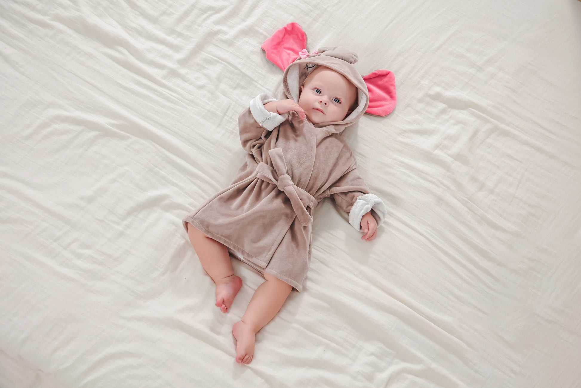 peignoir de bain 18 mois marron