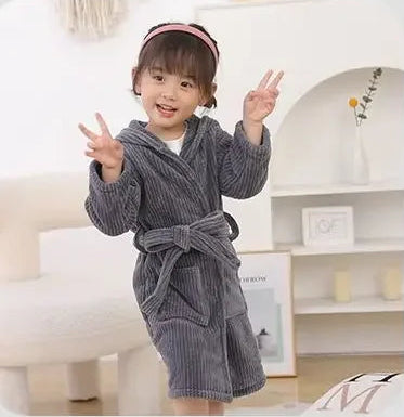 peignoir de bain 24 mois gris