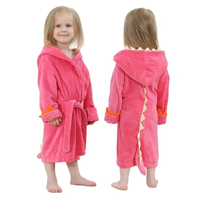 peignoir de bain 4 ans rose bonbon