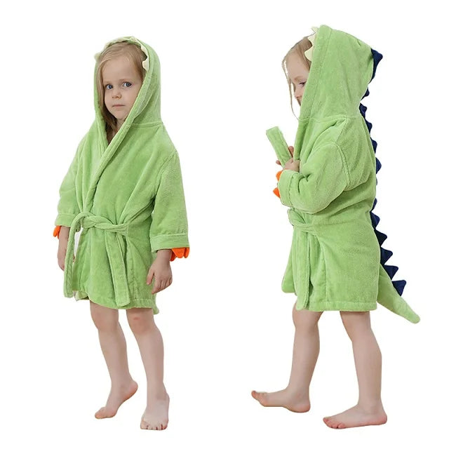 peignoir de bain 4 ans vert