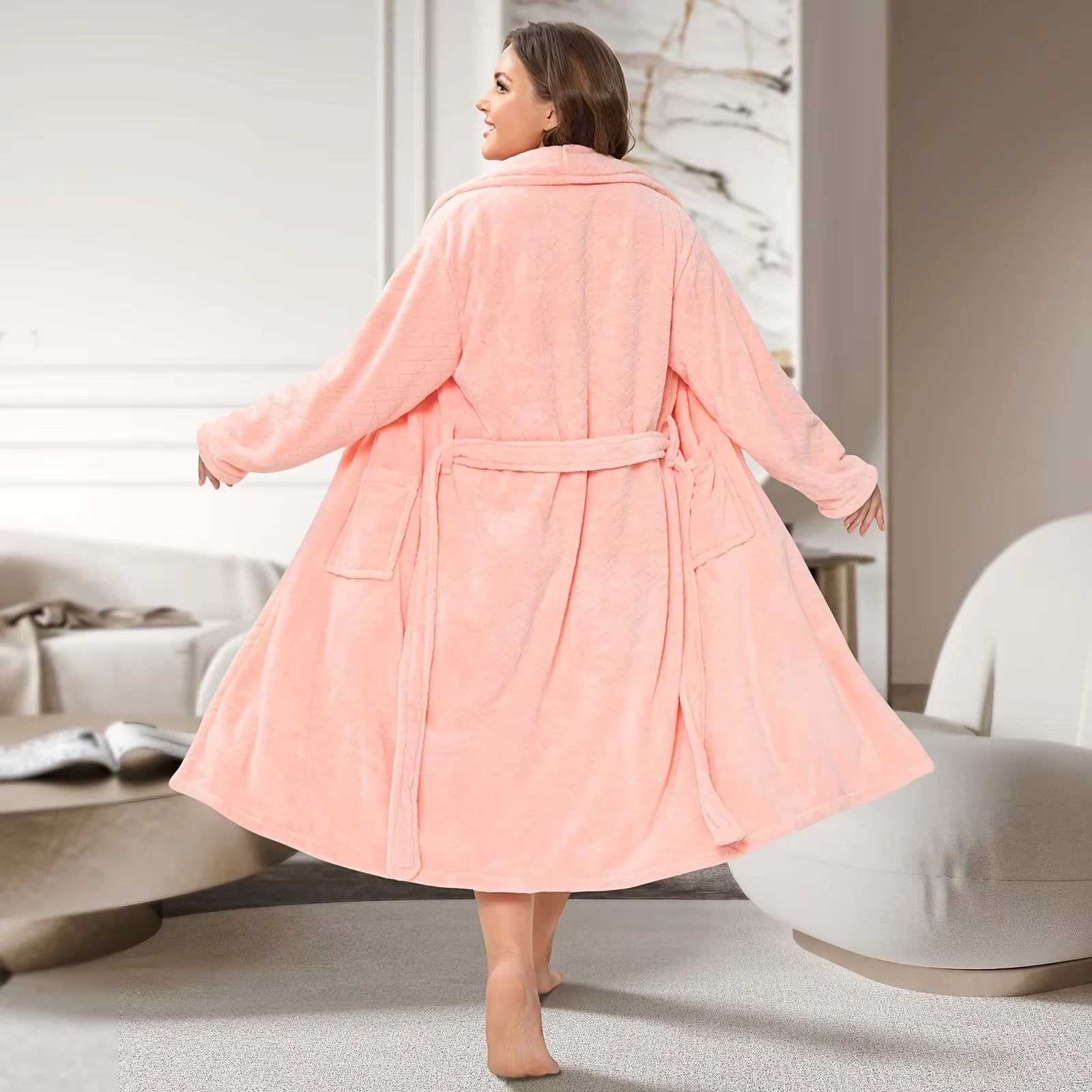 peignoir de bain 4xl rose