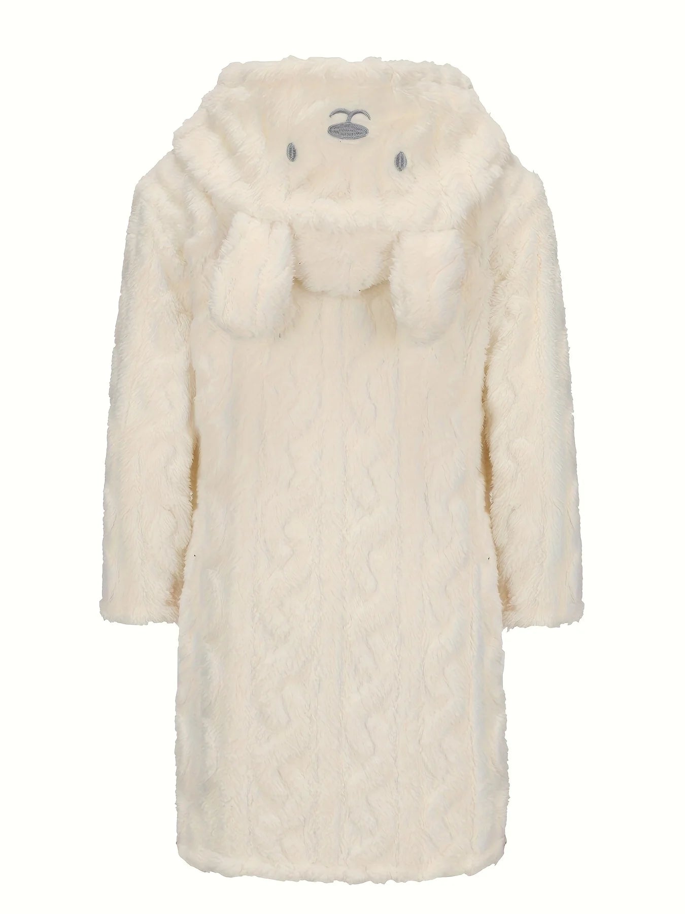 peignoir de bain adolescent 14 ans blanc de dos