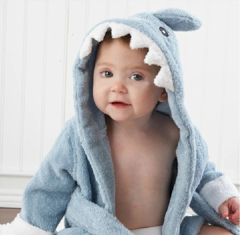 peignoir de bain bébé garçon requin
