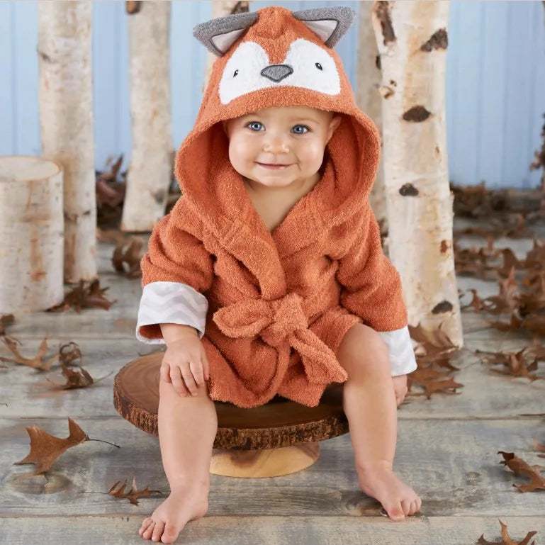 peignoir de bain bébé garçon renard 