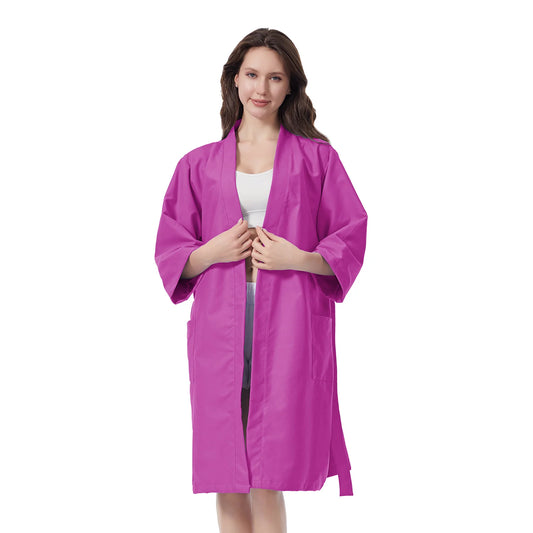 peignoir de bain en microfibre fushia