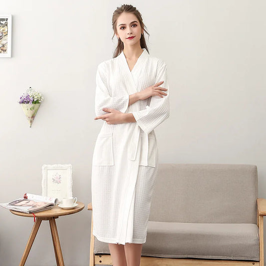 peignoir de bain en microfibre pour femme blanc