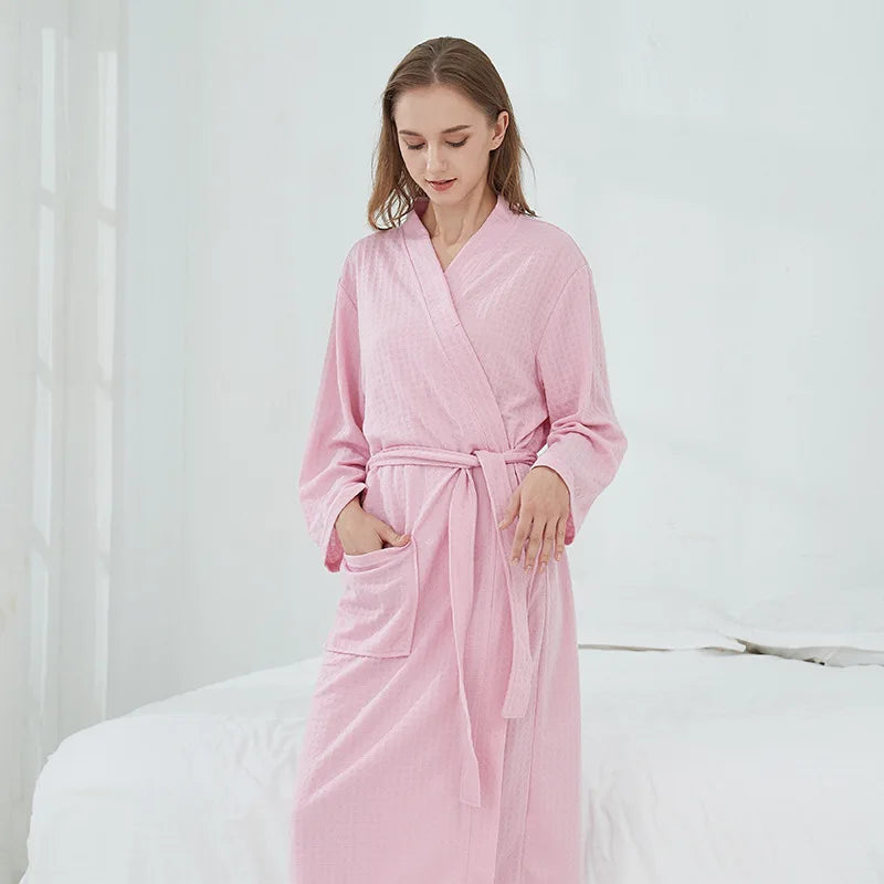 peignoir de bain en microfibre pour femme rose 