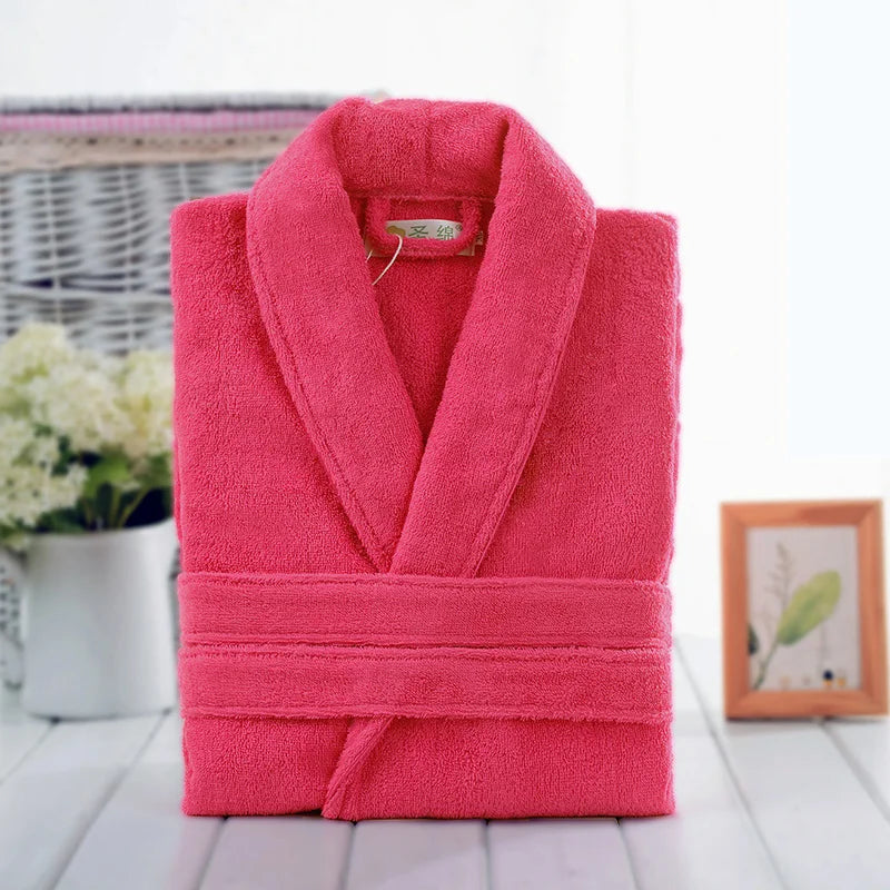 peignoir de bain éponge rouge rose