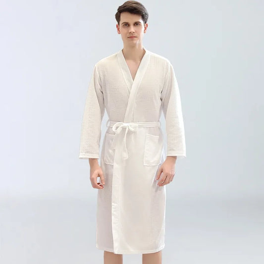 peignoir de bain éponge adulte blanc homme