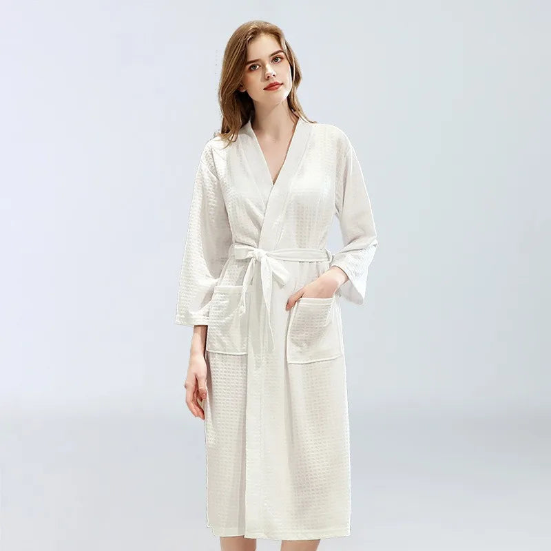 peignoir de bain eponge adulte blanc femme