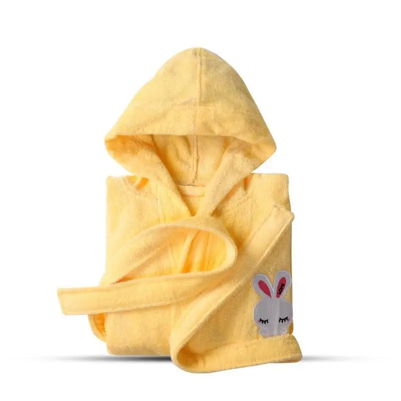 peignoir de bain éponge garcon jaune