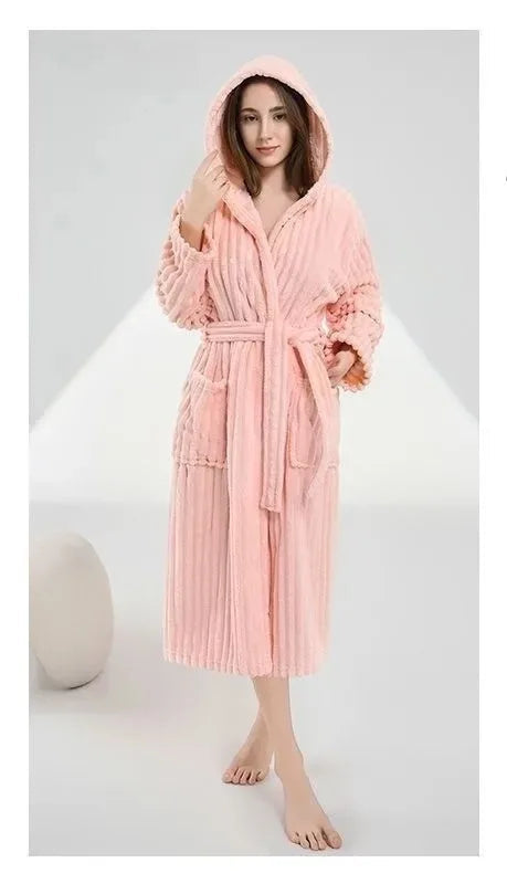 peignoir de bain femme rose