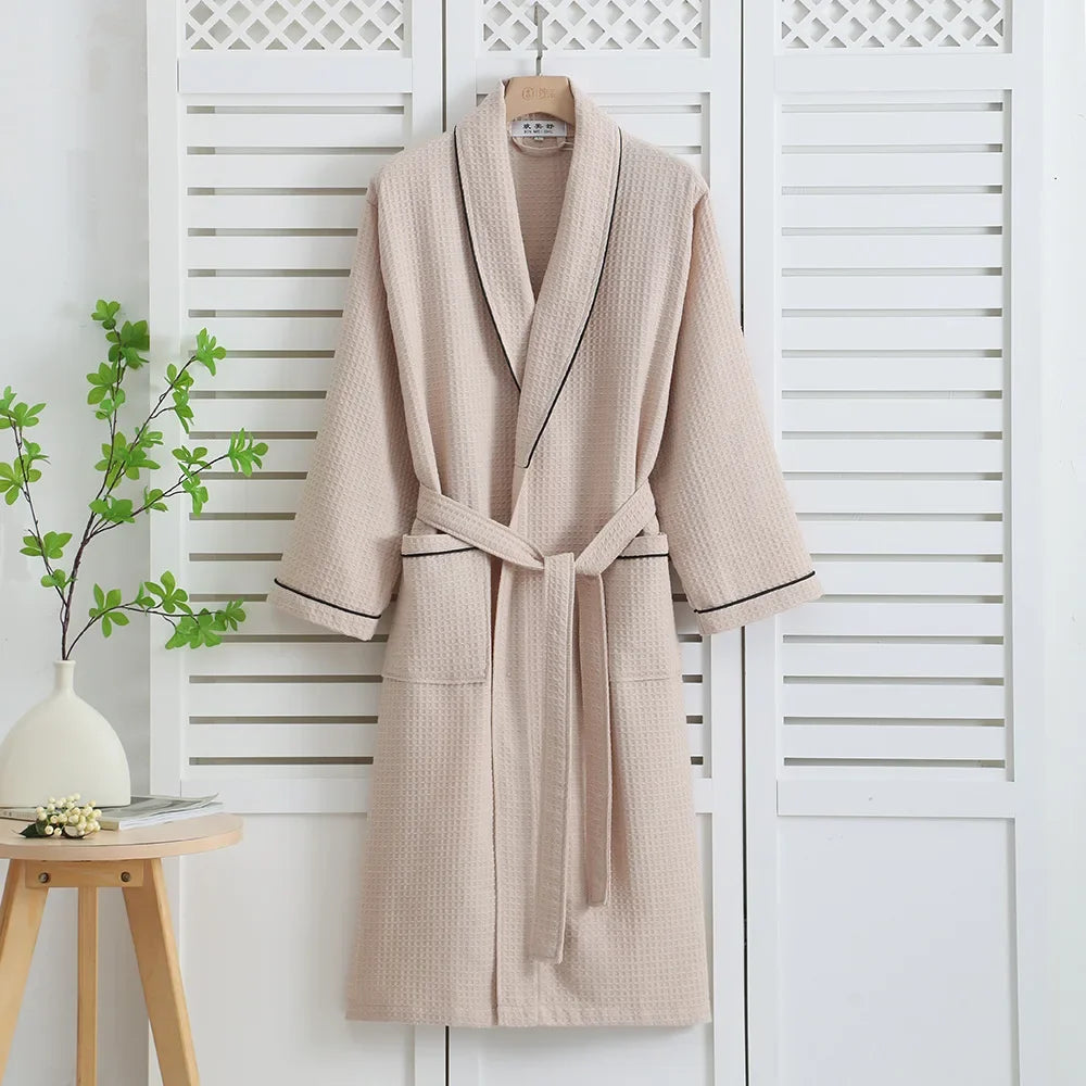 peignoir de bain femme coton eponge beige
