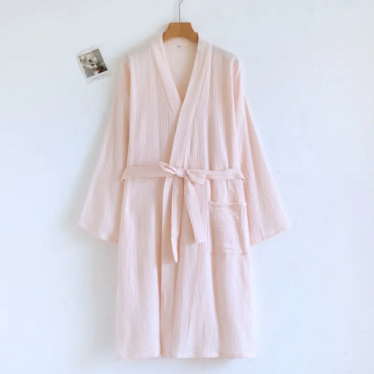 peignoir de bain femme léger rose