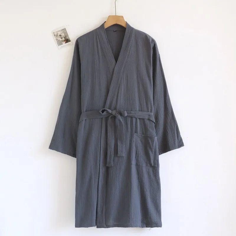 peignoir de bain femme léger gris