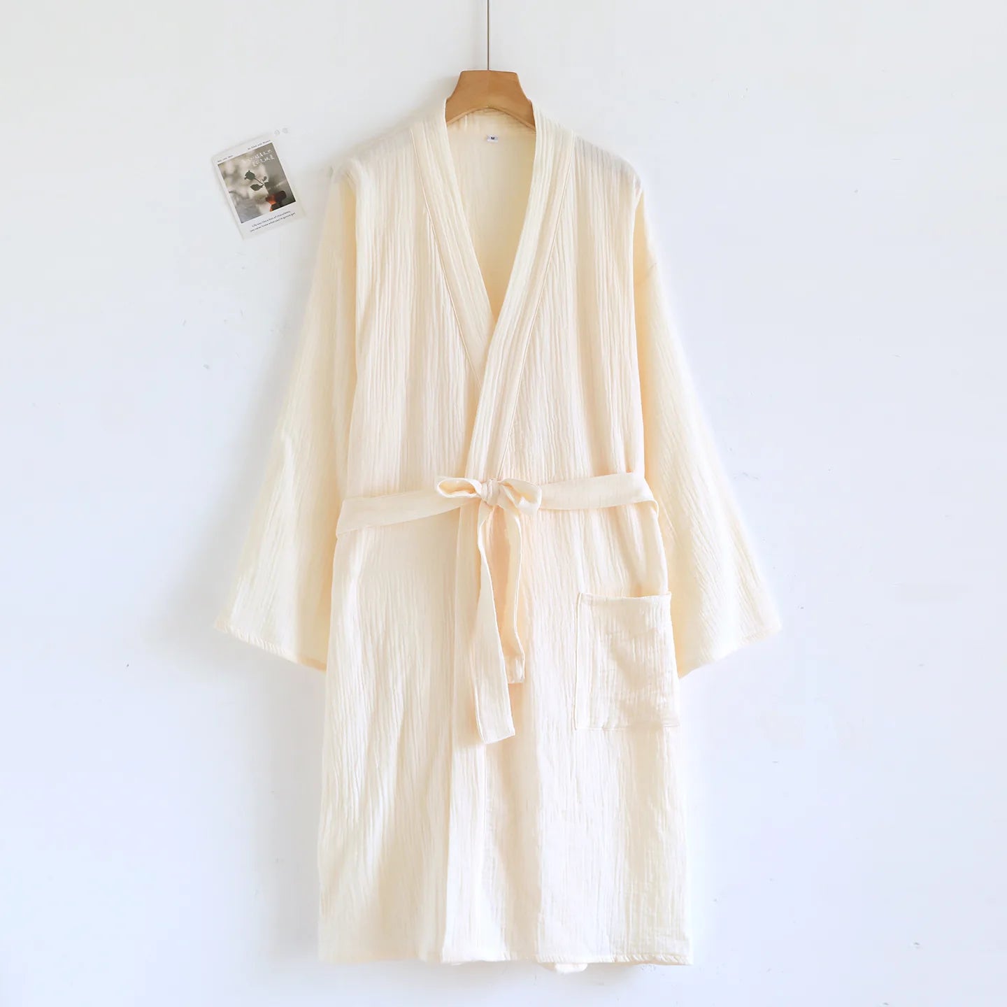 peignoir de bain femme léger jaune