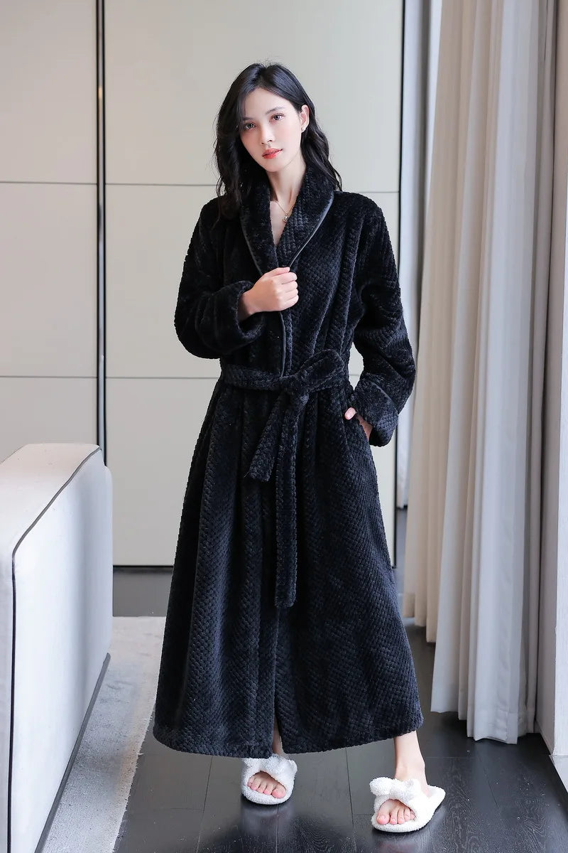 peignoir de bain femme moelleux noir